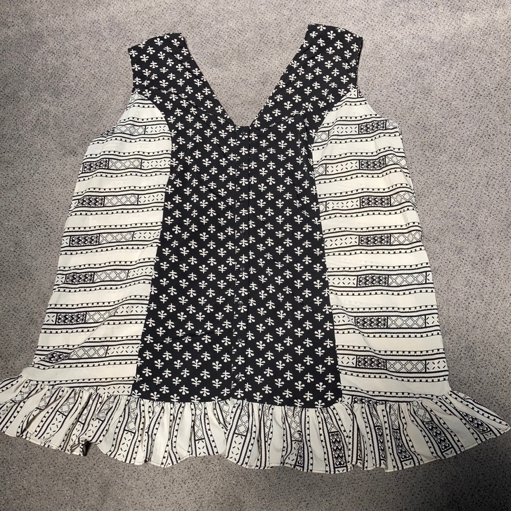 ASOS Print Floral Peplum Ruffle Tank Top Tunic